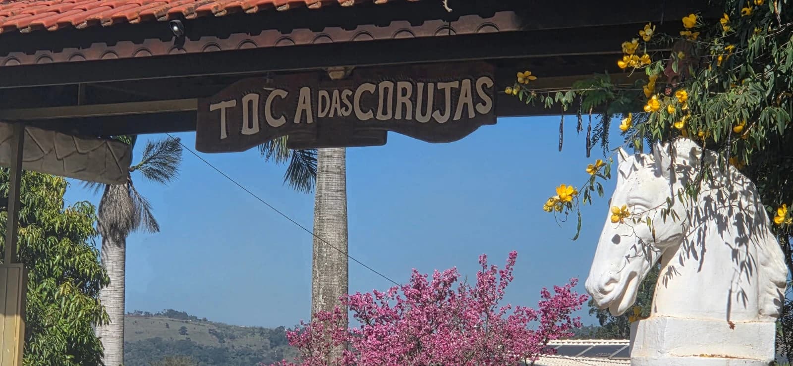 Detalhe da entrada da Toca das Corujas